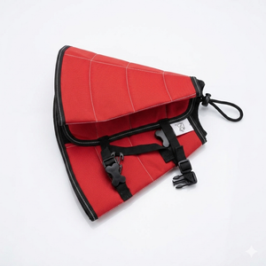 Soft Dog Cone Collar After Surgery: Adjustable Long Foldable Comfy Recovery Shame Elizabethan Stop Licking Dogs (Red, M)