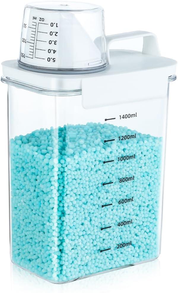 Tokokimo Laundry Detergent Dispenser - Powder Container & Scent Booster Beads Dispenser for Laundry Room Organization (Small-1 pack)