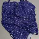 Yonique Women Plus Size One Piece Swimsuits Tummy Control Bathing Suits Vintage Swimwear, Size  16Plus  (Blue & White Dots)