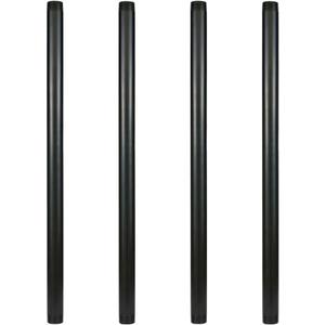 GeilSpace 1" × 24" Pre-Cut Black Metal Pipe, Industrial Steel Fits Standard One Inch Black Threaded Pipes and Fittings - Vintage DIY Industrial Shelving (1" × 24", Black)