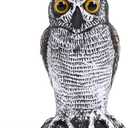 OFFO Fake Owl, Owl Statue for Garden and Yard Decoration, Weatherproof Plastic Outdoor Owl Decor for Porch Pool Patio Yard, 8-Inch Height, Long Ear Owl
