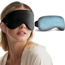 Cooling Eye Mask for Dark Circles Puffiness - Fsa Eligible Items Hsa, Cold Compress for Puffy Eyes Migraines Headache Sleeping After Surgery, Gentle Weighted Travel Essentials Gel Ice Pack (Black)