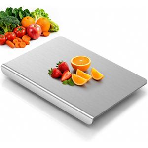 Titanium Cutting Boards for Kitchen, Non-Toxic Pure Titanium Chopping & Kneading Board with Cutting Mat, Dishwasher Safe for Meat, Fruit, Vegetables & Bread,20 * 16