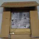 An&He 5x5 Photo Frame, Classic Wood Grain Decorative Frame with PS Front Cover Gold