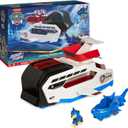 Paw Patrol Aqua Pups Whale Patroller Team Vehicle with Chase Action Figure, Toy Car and Vehicle Launcher, Kids Toys for Ages 3 and up