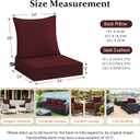 downluxe 24x24 Outdoor Chair Cushions, Waterproof Fade Resistant Patio Furniture Cushions with Handle & Removable Cover, Deep Seat Outdoor Cushions for Sofa, Couch and Patio Chairs