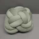 Xuyier Knot Pillow Ball, Decorative Throw Pillows with Velvet Fabric for Couch Bed, 12" Decor Knotted Square Floor Pillow Cushions for Living Room (12 Inches, Sage Green)