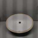Undermount Bathroom Sink Oval, Hugsleek Interior Bowl Size 16 x 13 inch White Porcelain Ceramic Vessel Sink Under Counter Oval Exterior size 18x15in Bath Sink Bowl Basin Lavatory Vanity Fireclay
