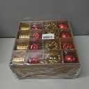 Christmas Ball Hanging decorations2.36 inch, 32 Pieces of shatterproof Christmas Tree Decoration Balls Set, Suitable for Party Floral Christmas Tree Decoration (2.36 inches 32 Balls)