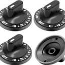12200035 Range Surface Burner Knob Compatible with Whirlpool Kenmore Jenn Air 4 Pack