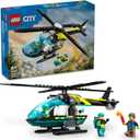 LEGO City Rescue Helicopter Construction Kit with Pilot, Hiker and Rescuer Minifigures, plus Toy Helicopter with Winch and Swivel Rotors, Nice Gift for Boys and Girls from 6 Years 60405