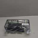 SWTYMIKI Sponge Holder for Kitchen Sink - Sink Caddy with Brush Holder Self-draining Sponge Caddy Organizer with Divider Stainless Steel Kitchen Accessories Storage for Countertop, Black