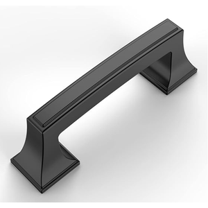 Amerdeco 10 Pack Black Cabinet Pulls 3 Inch(76mm) Hole Center Cabinet Hardware Kitchen Cabinet Handles for Bathroom Drawer Pulls Dresser Pulls ZH0010, Matte Black