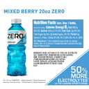 POWERADE Electrolyte Enhanced Zero Sugar Mixed Berry Sports Drink, 20 Ounce (Pack of 24) (EXP 10/01/26)