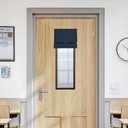 Vatge Sidelight Door Curtains for Front Door - Privacy Thermal Insulated Tie Up Shades, French Window Covering for Glass/Patio, 1 Panel, W10 x L33, Navy