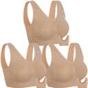 Onory 3 Pack Sports Bras for Women Wirefree Padded Workout Yoga Gym Fitness Bra Medium Support L