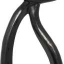 Deco 79 Aluminum Metal Abstract Decorative Sculpture Tall Looped Floor Home Decor Statue with Marble Base, Accent Figurine 22" x 5" x 62", Black