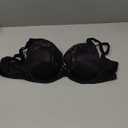 Maidenform Comfort Devotion Push-Up Bra with Lace, Push-Up Lace Bra with Natural Lift, Comfortable Bra with Soft Microfiber, Black W/ Evening Blush, 34D