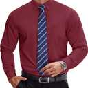 COOFANDY Mens Dress Shirts Long Sleeve Business Shirts Stain Shield Mens Button Down Shirt (L)
