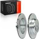 A-Premium 2-PC Set 12.99 inch (330mm) Rear Drilled and Slotted Disc Brake Rotors Compatible with BMW 330i/335i/340i xDrive, 430i, 328i, 330i, 335i, 340i, 330i/335i/340i GT xDrive