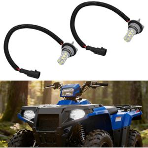 2PC 4030059 LED Headlight Bulbs Replacement for Polaris Sportsman 400 500 600 700 (2002-2010), Low Beam 5W, Direct Fit for OEM 4030059/61189, 81169