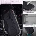 Carrying Case for Nintendo Switch 2 Model(2025), Portable Hard EVA Shell Travel Pouch with 10 Game Card Slots, Velvet Interior, Mesh Pocket, Water-Resistant Fabric, Lightweight Carrying Bag, Black