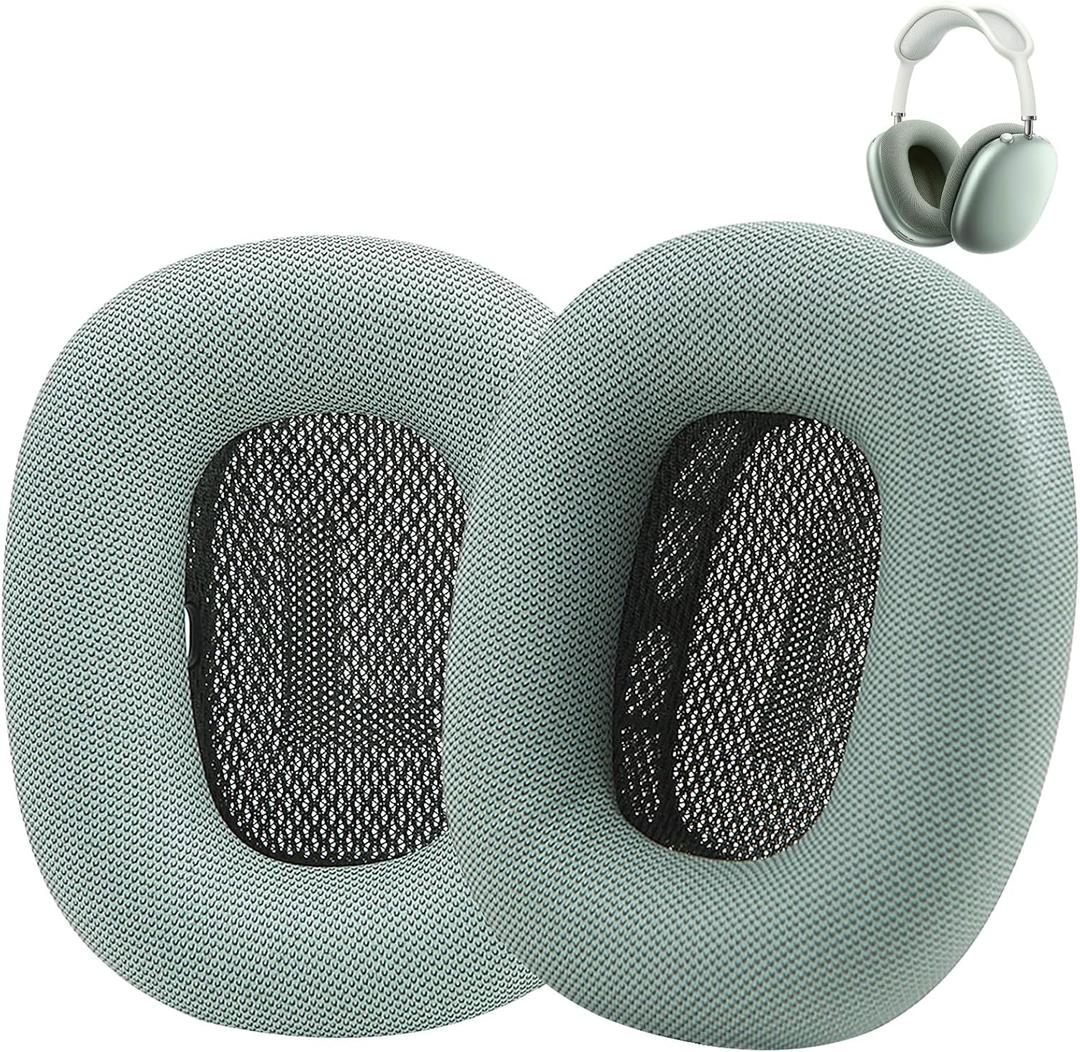Replacement Ear Cushions for AirPods Max 1 Over-Ear Headphones, Protein Leather Covered Earpads with Memory Foam and Magnet (Green)