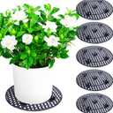6Pack Large 15" Plant Level Pot Elevator, Heavy Duty Plant Stands, Plant Pot Saucer for Prevent Rot and Damage on Patio & Deck (40cm-6pcs, Black)