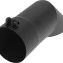 Motoforti 3.1 Inch ID Inlet Turn Down Exhaust Tip Surface Blasting Mandrel Bend Elbow Tube 9.1inch Overall Length Suitalbe for 3.1" OD Tailpipes Black