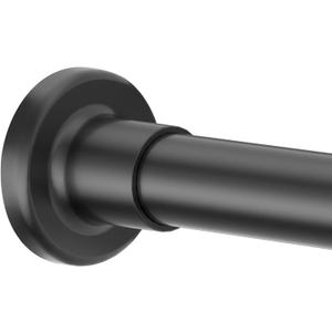 Shower Curtain Rod Adjustable 32"-80", Tension Shower Curtain Rod No Drilling Stainless Steel Rust Proof for RV Bathroom Shower Stall Apartment, Black