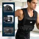 ENERGI CORE Adjustable Weighted Vest - Heavy Duty Tactical Weight Vest for Men & Women Workout - Removable Iron Weights, Reflective Strip & Zipper Pocket - Strength Training, Running & Fitness, L