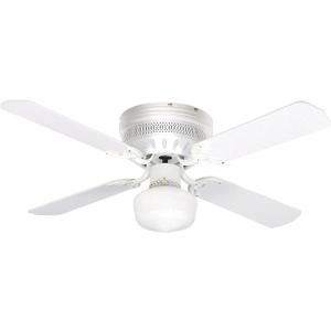 Litex CC42WW4L Celeste Collection 42-Inch Ceiling Fan with Five Reversible White/Whitewash Blades and Single Light kit with White Opal Glass
