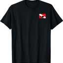 Vintage Scuba Diving Gear American Rescue Scuba Diver T-Shirt (Small, Black)