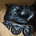 3-Wheel Inline Skates 110mm for Women & Men, High-Speed Performance Roller Skates Blades for Outdoor Fitness, Professional Inline Speed Skates for Female Male, No Brake, Men6.5-7.5/Women7.5-8.5
