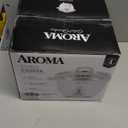 AROMA Select Stainless Rice Cooker, 3-Cup (Uncooked) / 6-Cup (Cooked), Stainless Steel Inner Pot, Small Rice Cooker, Auto Keep Warm, 1.2 Qt, White, ARC-753SG