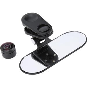 Alomejor Fisheye Lens for Piano Keyboard Online Teaching, Wide-Angle, Optical Glass and Aluminum Alloy, Dual-Split Screen Mirror Effect, Black