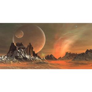 Renaiss 10x5ft Alien Planet Surface Scenery Backdrop Dessert Stone Mountains Mars Moon Landscape Photography Background Science Fiction Outer Space Theme Party Decor Galaxy Universe Photo Booth Props