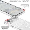 BENTOBEN Magnetic for iPhone Air Case,Clear Sparkly Glitter Phone Case [Compatible with MagSafe] Shockproof Cute Anti-Slip Anti-Yellow Women Girl Protective Cover for iPhone Air 6.5",Clear