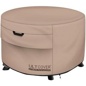 ULTCOVER Patio Fire Pit Table Cover Round 44 inch Outdoor Waterproof Fire Bowl Cover