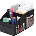 Car Seat Organizer,WHHMK Premium PU Leather Backseat Car Organizer Keep Tidy,Car Storage with 11 Storage Compartments and 2 Large Size Cup Holders,Passenger Seat Organizer for kids,Travel Accessories (Black)