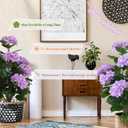 31inch Artificial Purple Hydrangea Flowers Potted Plant for Indoor & Outdoor Office Home Porch Decor, Realistic Tree with Long-Lasting Color (1, Purple)