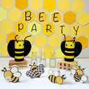 WATINC Bee Tiered Tray Decor - 4PCS Summer Wooden Table Centerpiece Sign, Double-sided Bees Printed Wood Tabletop Signs, Rustic Farmhouse Table Decoration for Holiday Home Honey Party Supplies