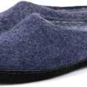 Nootkas Women's Felted Merino Wool 'Astoria' Mule House Slipper (5.5-6, Indigo/Black)