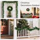 MCFULL Christmas Decorations Indoor,6 FT Christmas Garland,Norfolk Pine Garland,Vintage Xmas Decor,Real Touch Cedar Garland for Fireplace,Stairs,Table,Window,Mantle,Holiday Indoor Outdoor Decor,2 Pcs
