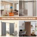 Room Divider Rod, Curtain Rod No Drilling Partition Room Dividers Tension Rod, 4-10ft (H) 48-72inch(W) Floor to Ceiling Room White