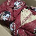 Northwest NCAA Quilted Throw Blanket with 2 Shams, Soft Cozy Bedding, All Seasons, 90 x 90 inches