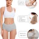 CAILECOTTON Womens Underwear Cotton Briefs for Women Plus Size Panties for Women Pack 2/5 (Gray, XXL)