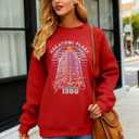 MOUSYA Christmas Sweatshirts Women Thats It I Am Not Going Sweatshirt Christmas Tree Graphic Shirt Holiday Tops (Red, S)