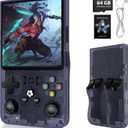 R36MAX Handheld Retro Game Console,Retro Video Game Console Built-in Games,4.0 inch IPS Screen,Linux System with Professional Gaming Chip,4000mAh Rechargeable Battery(Transparent Gray)