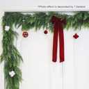 2PCS 9FT Christmas Cedar Garland Artificial Realistic Green Faux Real Touch Winter Pine Garland for Mantle Fireplace Wall Table Indoor Outdoor Decoraiton